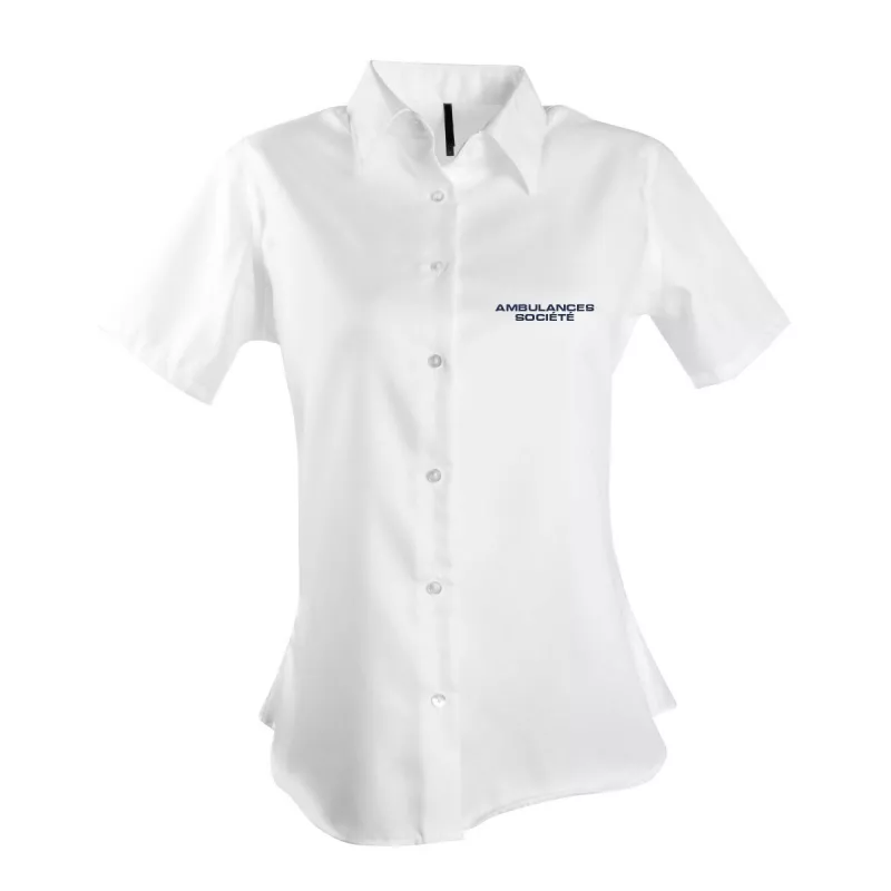 Chemise femme manches courtes sans repassage ambulancier | Sanipod