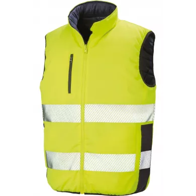 Bodywarmer matelassé réversible haute visibilité ambulancier