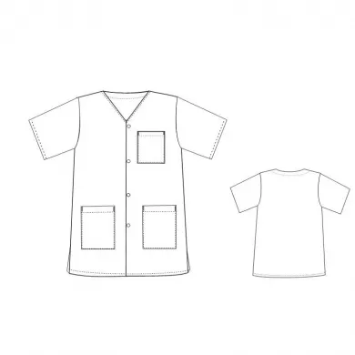Blouse à pressions mixte | Sanipod
