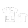 Blouse à pressions mixte | Sanipod