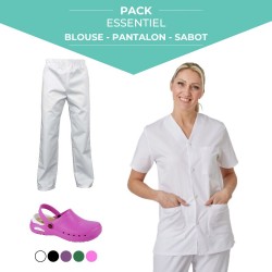 Kit Infirmière Mixte Pantalon + Blouse + Sabot