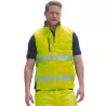 Bodywarmer matelassé réversible haute visibilité ambulancier
