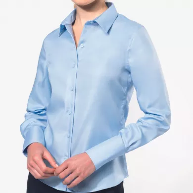 Chemise femme manches longues sans repassage ambulancier | Sanipod