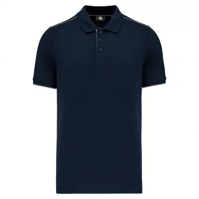 Polo contrasté ambulancier homme | Sanipod