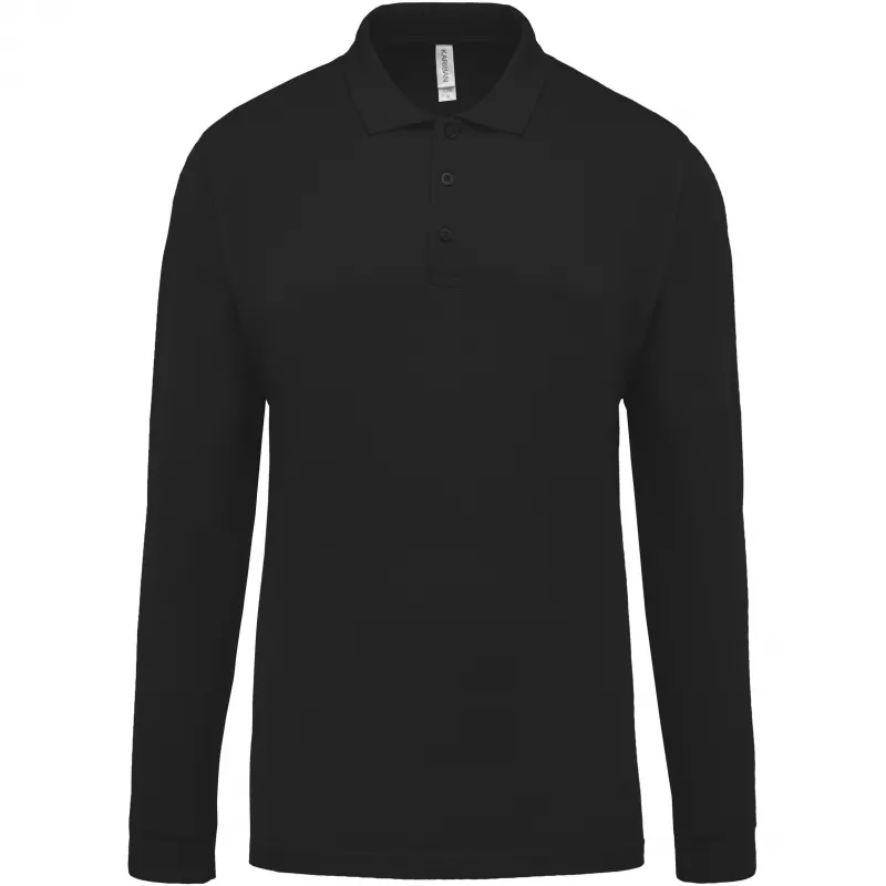 Polo piqué manches longues - homme | Sanipod