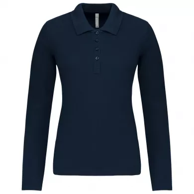 Polo piqué manches longues - femme | Sanipod