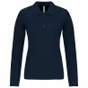 Polo piqué manches longues - femme | Sanipod