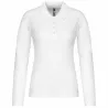 Polo piqué manches longues - femme | Sanipod
