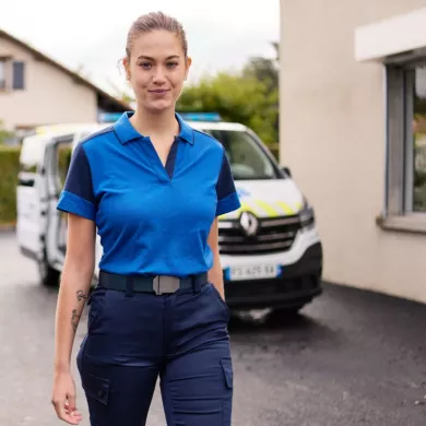 Polo femme prime bi-colore ECO-RESPONSABLE | Sanipod
