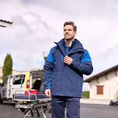 Softshell doublée homme prime bicolore ECO-RESPONSABLE | Sanipod