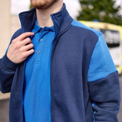 Veste sweat homme prime bicolore ECO-RESPONSABLE | Sanipod