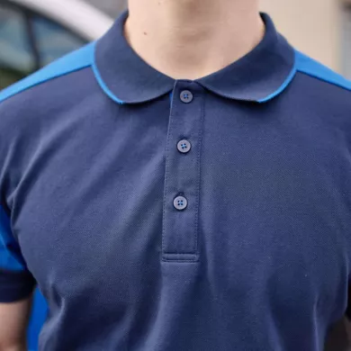 Polo homme prime bi-colore ECO-RESPONSABLE | Sanipod