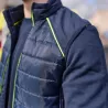 doudoune a manche courtes bi-matière