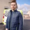 doudoune a manche courtes bi-matière