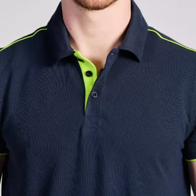 Polo contrasté ambulancier homme | Sanipod