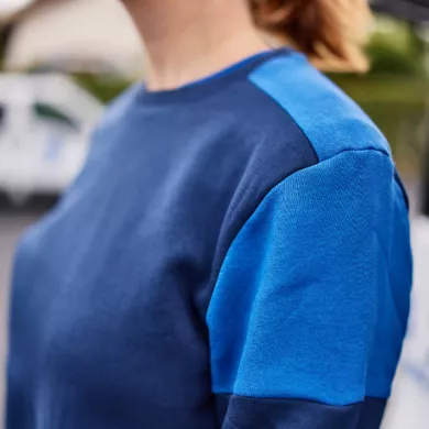 Sweat col rond prime bi-colore ECO-RESPONSABLE| Sanipod