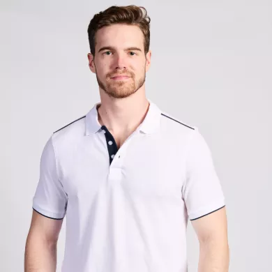 Polo contrasté ambulancier homme | Sanipod