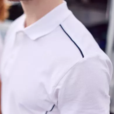 Polo contrasté ambulancier homme | Sanipod