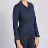 Polo piqué manches longues - femme | Sanipod