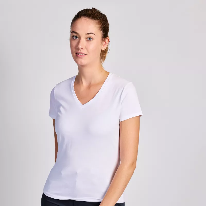T-shirt col V femme ambulancier | Sanipod