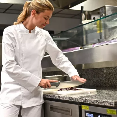 Veste de cuisine polycoton manches longues mixte| Sanipod