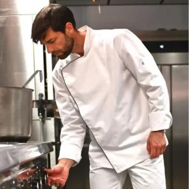 Veste de cuisine en tencel, manches longues mixte | Sanipod