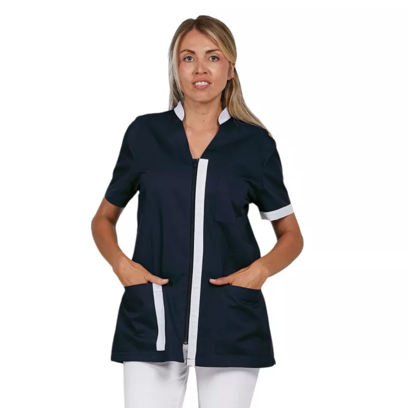 Blouse médicale avec zip pour femme professionnel de santé | Sanipod