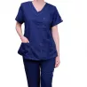 Tunique Médicale Femme Col en V - TISSU NATURA Stretch