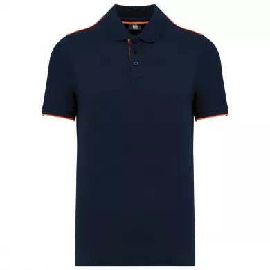 Polo contrasté ambulancier homme | Sanipod