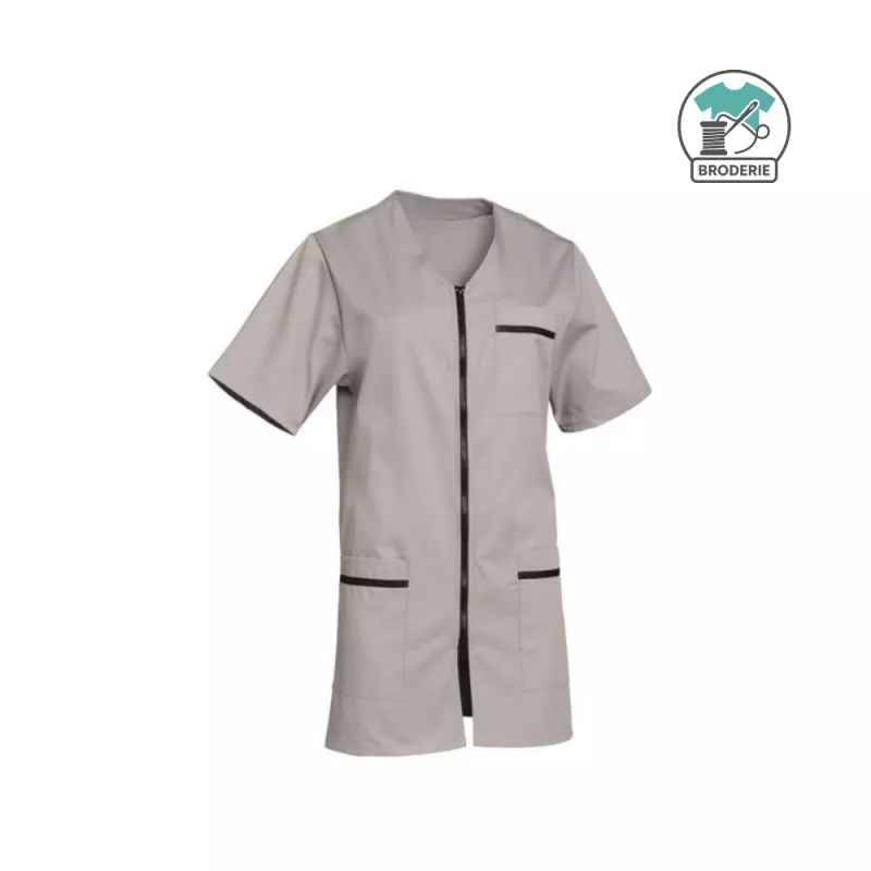 Blouse médicale avec zip pour femme professionnel de santé | Sanipod