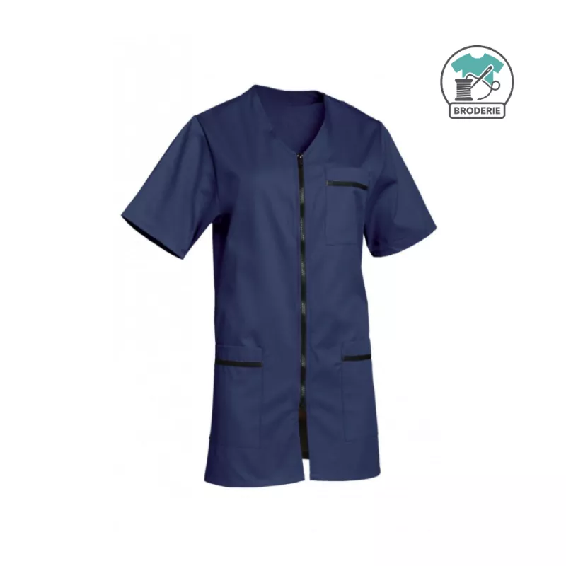Blouse médicale avec zip pour femme professionnel de santé | Sanipod