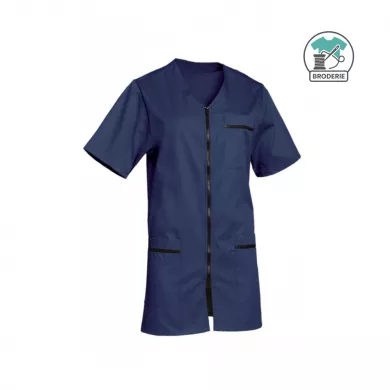 Blouse médicale avec zip pour femme professionnel de santé | Sanipod