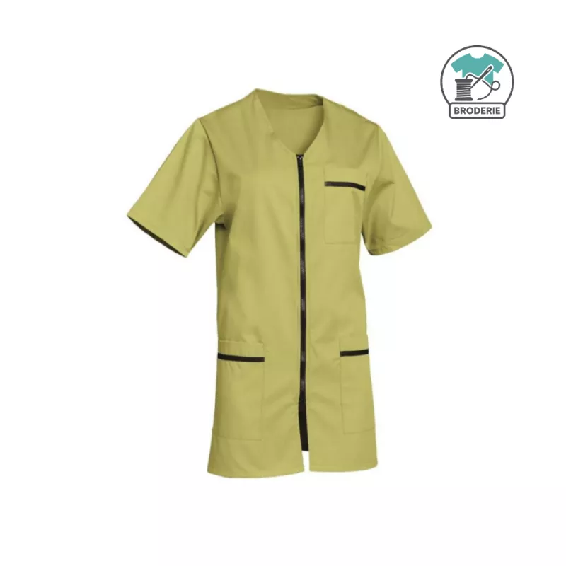 Blouse médicale avec zip pour femme professionnel de santé | Sanipod