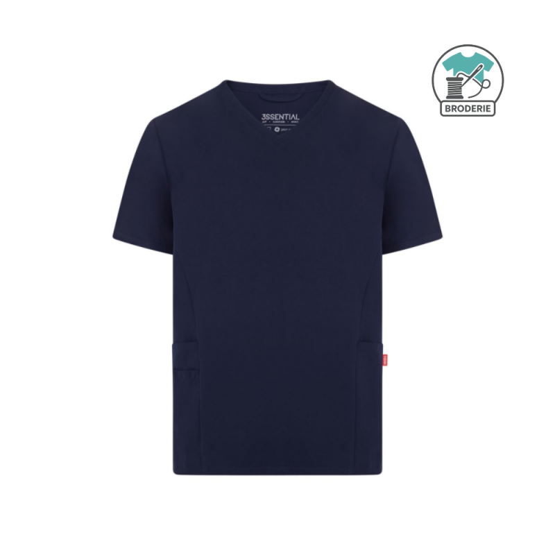 Tunique à manches courtes unisexe - avec broderie