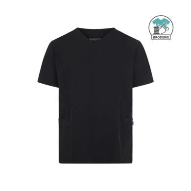 Tunique à manches courtes unisexe - avec broderie