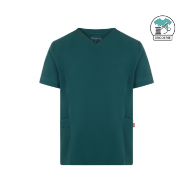 Tunique à manches courtes unisexe - avec broderie