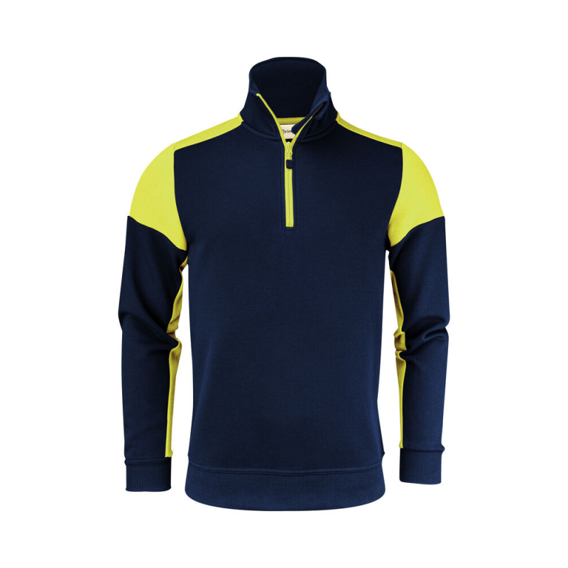 Sweat 1/2 zip prime bicolore ECO-RESPONSABLE | Sanipod