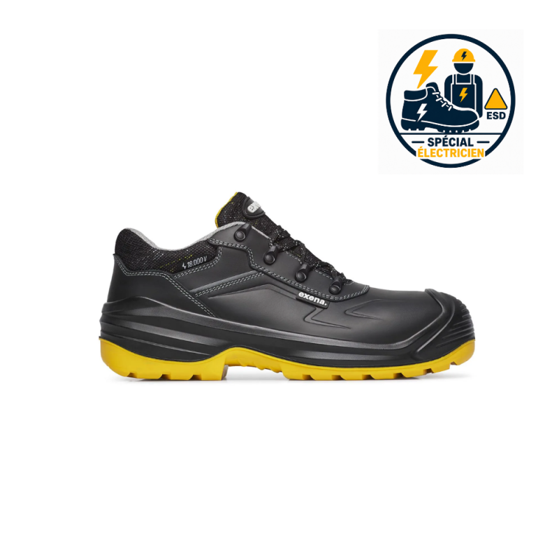 Chaussure de sécurité isolante électricien 18 000V, cuir hydrofuge, SRC | Sanipod