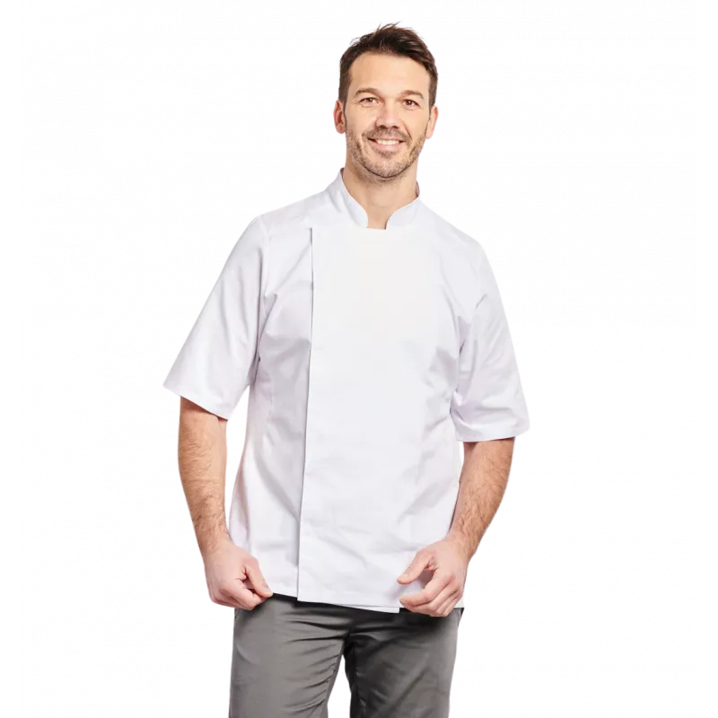 Veste de cuisine en tencel, manches longues mixte | Sanipod